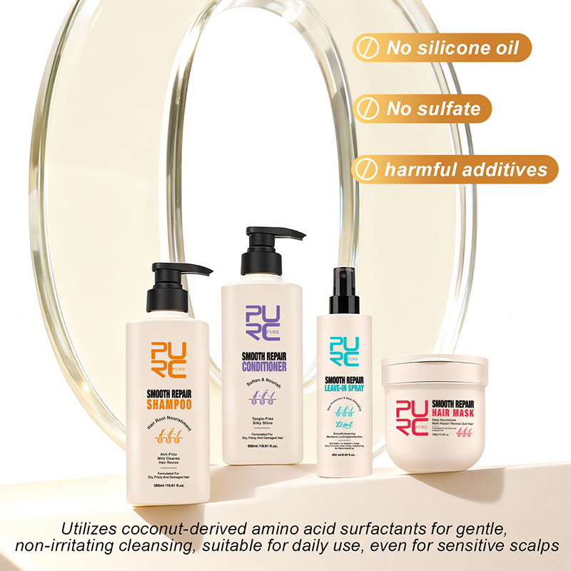 Keratin Treatment Set - Set Perawatan Rambut PURC: Sampo, Kondisioner,
