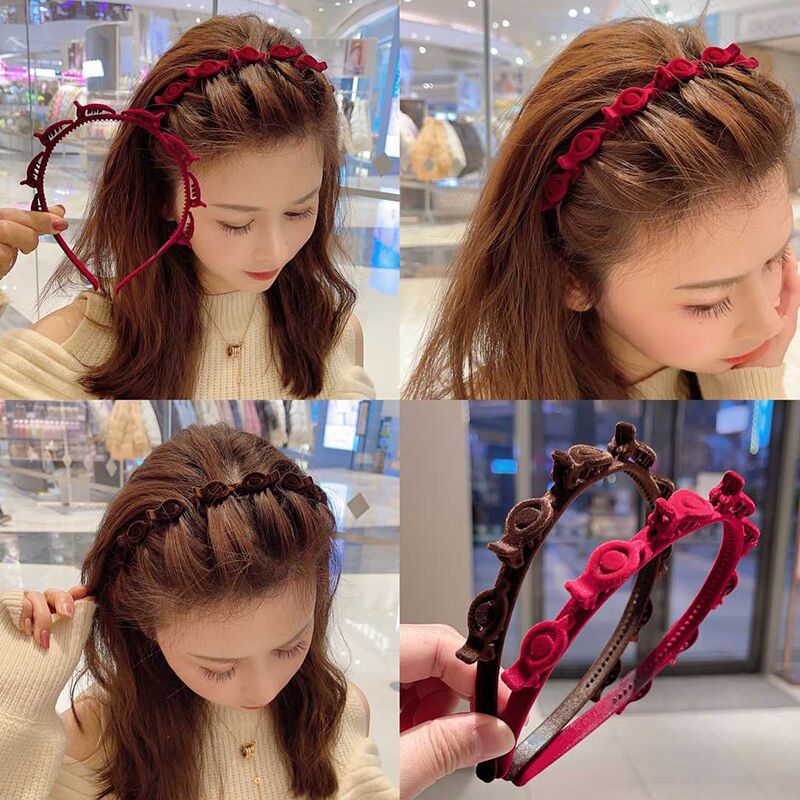 Hair Care Baby - 1/3 Pcs Headband Rajut Berbulu untuk