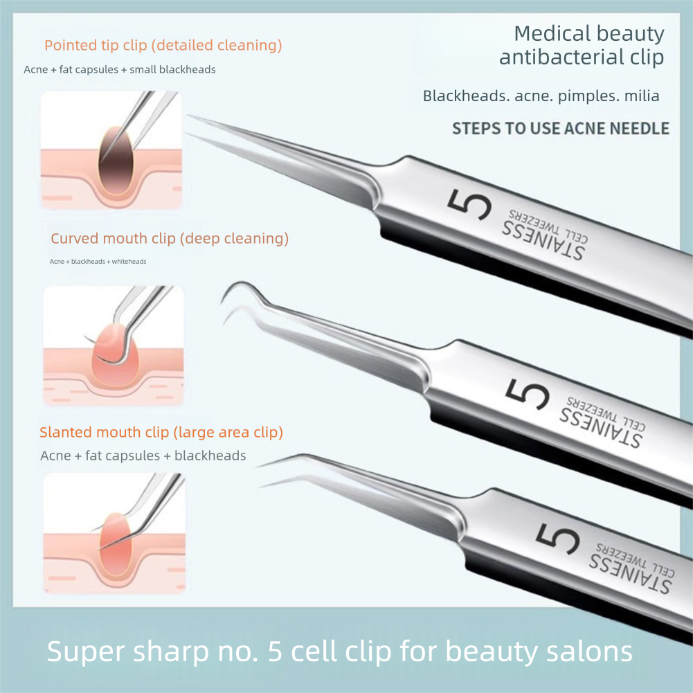3-5pcs Ingrown Hair Tweezers A - Hair Care Clinic ulasan dan harga