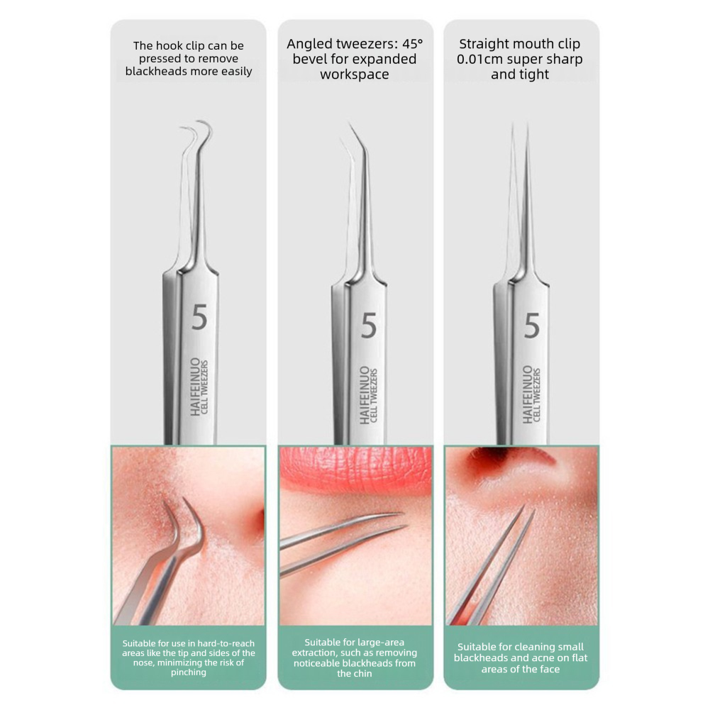 3-5pcs Ingrown Hair Tweezers A - Hair Care Clinic ulasan dan harga