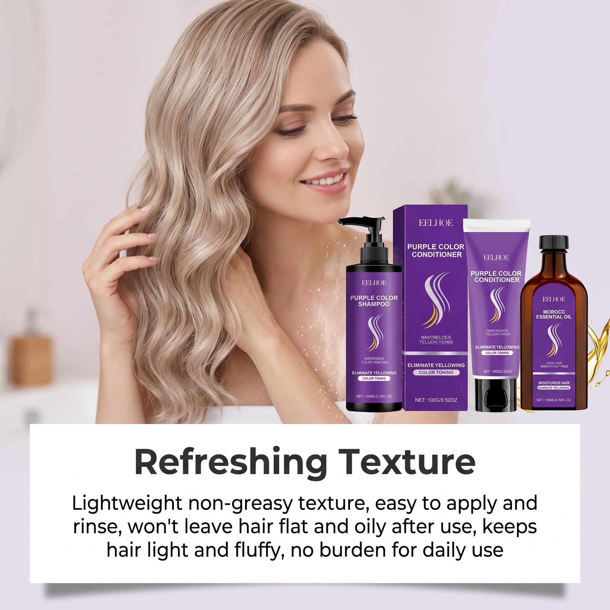 Set Sampo Ungu Dengan Kondisio - Hair Care Products ulasan dan harga